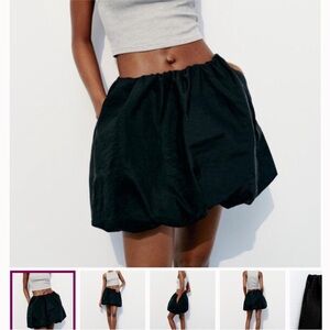 Zara Black Bubble Skirt